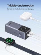 UGREEN Nexode Powerbank 12000mAh 100W bietet als powerbank einen Trickle-Lademodus, der perfekt für Kleinstromanwendungen geeignet ist.