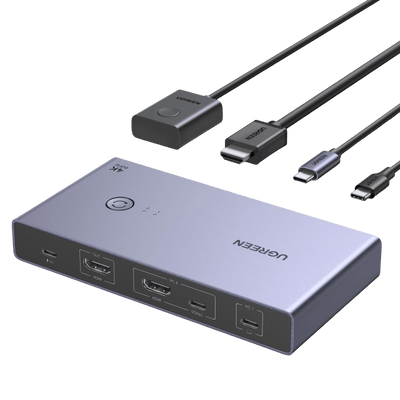 UGREEN USB-C und HDMI-KVM-Switch (4K@60Hz 2 Eingänge 1 Ausgang)