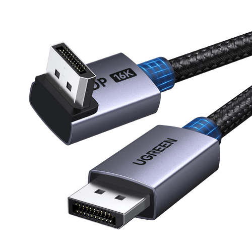 UGREEN DisplayPort-2.1-Kabel mit 90°-Winkel (16K@60Hz, 80 Gbps, 3 m) - Kabel