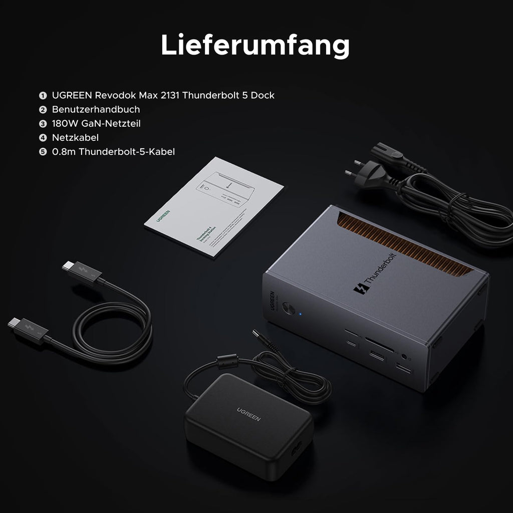 UGREEN Revodok Max 2131 Dockingstation (13-in-1, 140W, Thunderbolt 5)