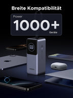 UGREEN Nexode 20000mAh Powerbank bietet breite Kompatibilität und liefert stabile Leistung für über 1000 verschiedene Geräte, darunter Smartphones, Tablets und Laptops.