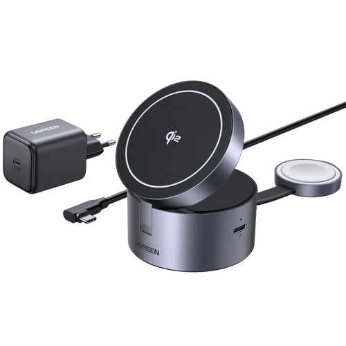 UGREEN UNO 3 - in - 1 Magnetisches kabelloses Ladegerät 25W (MagSafe - kompatibel) - Ladegerät