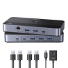 UGREEN USB Switch für 2 PCs mit Gigabit Ethernet ( 3 USB-A, 1USB-C) - Switch
