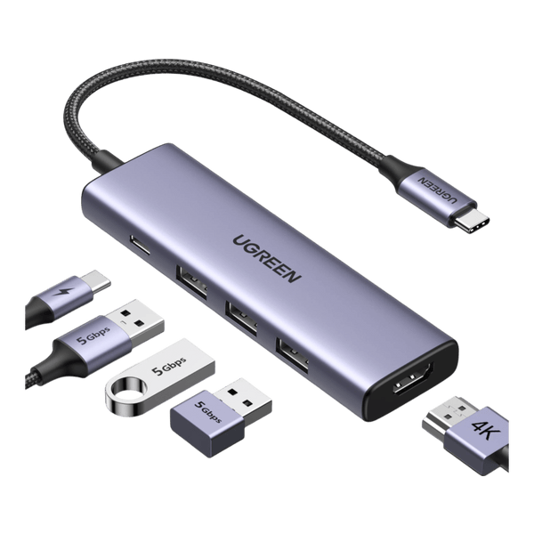 UGREEN Revodok 5-IN-1 4K HDMI USB-C Hub mit 3*USB-A 3.0