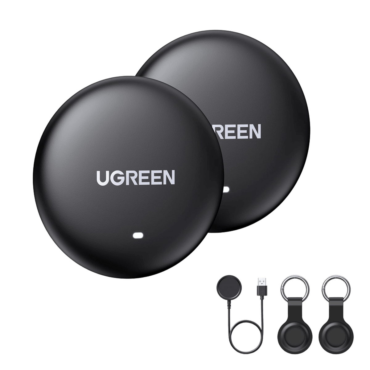 UGREEN FineTrack Mini Smart Finder 2er-Pack (Apple Find My, kabelloses Laden, IP68)