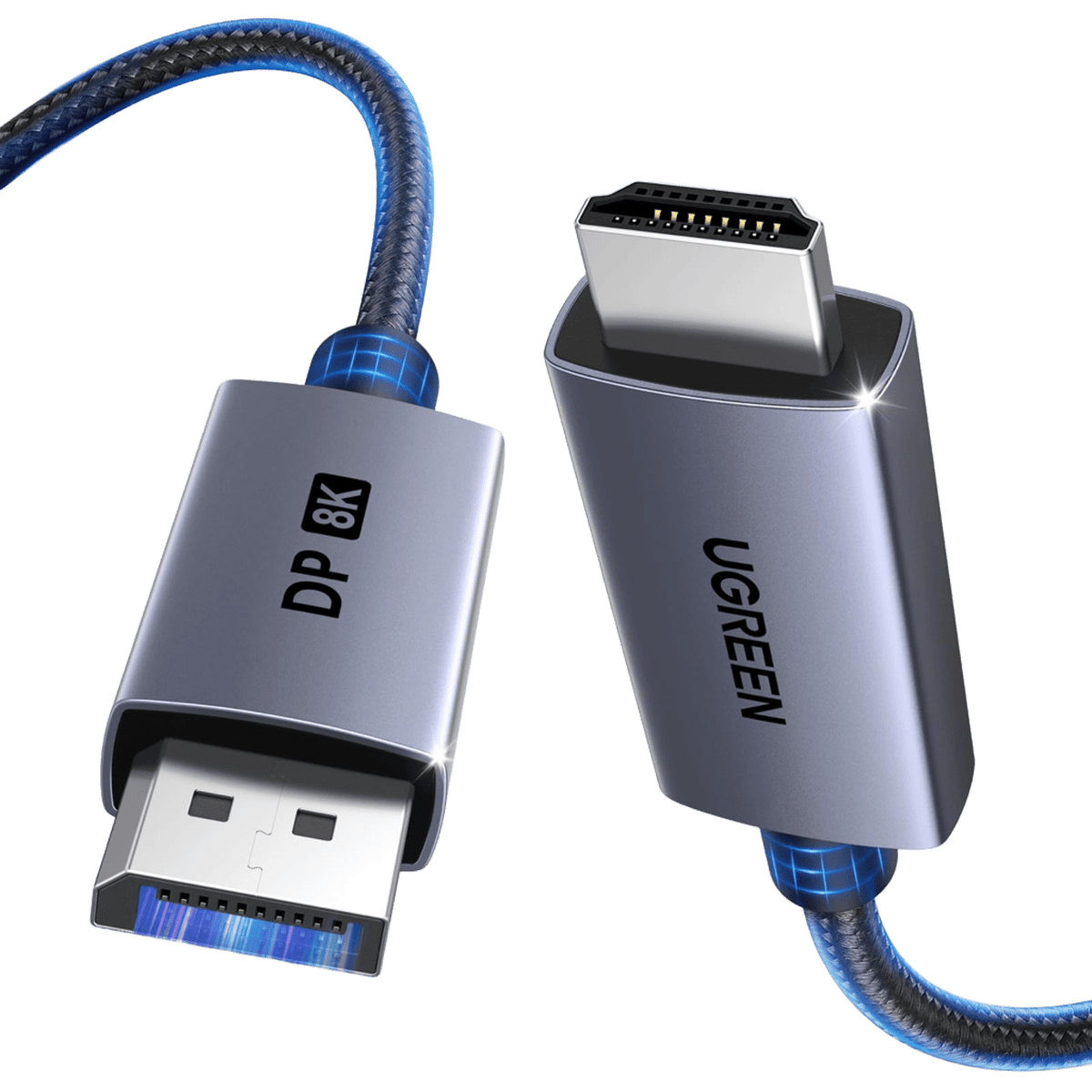 UGREEN Aktives DisplayPort-auf-HDMI-Kabel (8K 60Hz, 32,4 Gbit/s, unidirektional)