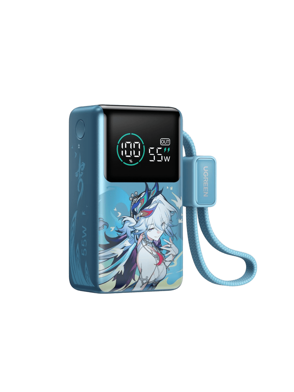 UGREEN Nexode Pro Honkai: Star Rail Edition Powerbank (10.000 mAh, 55 W, integriertes USB-C-Kabel) - Powerbank