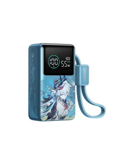 UGREEN Nexode Pro Honkai: Star Rail Edition Powerbank (10.000 mAh, 55 W, integriertes USB-C-Kabel)