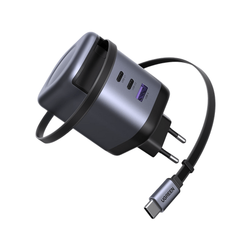 UGREEN Nexode Ladegerät (100W) mit ausziehbarem USB-C-Kabel