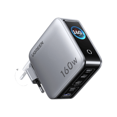 UGREEN Nexode Pro 160 W Ladegerät (5-in-1, Smart Display, 140 W Max, GaN)