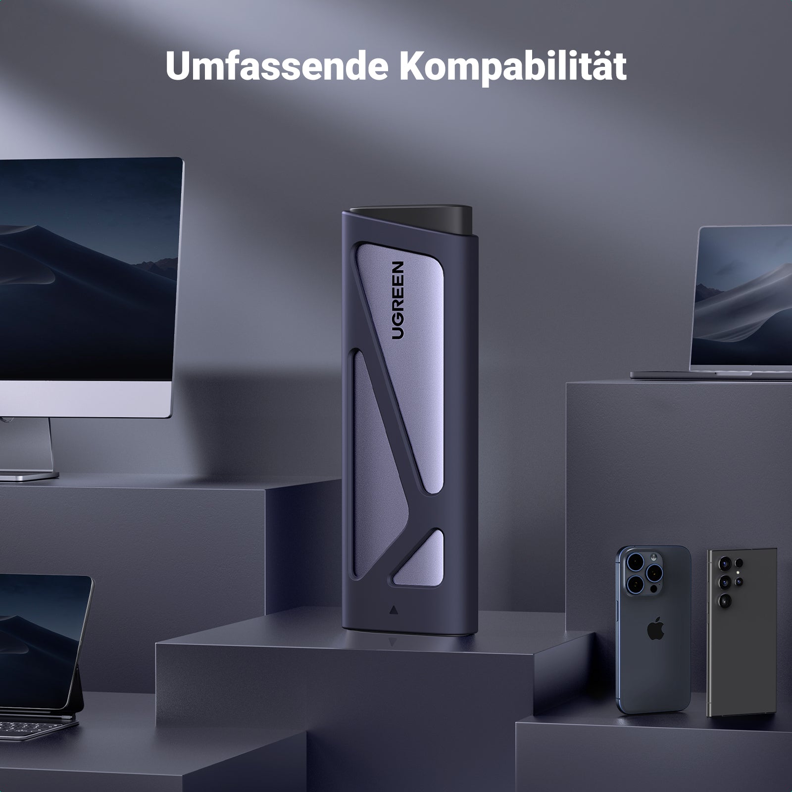 UGREEN USB 3.2 10Gbps M.2 NVMe & SATA Aluminium Gehäuse