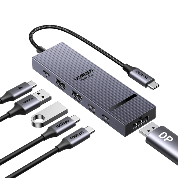 UGREEN Revodok Pro 1062 Dockingstation (6 Ports, DP 4K@60Hz, 10Gbps, PD 100W) - Dockingstation