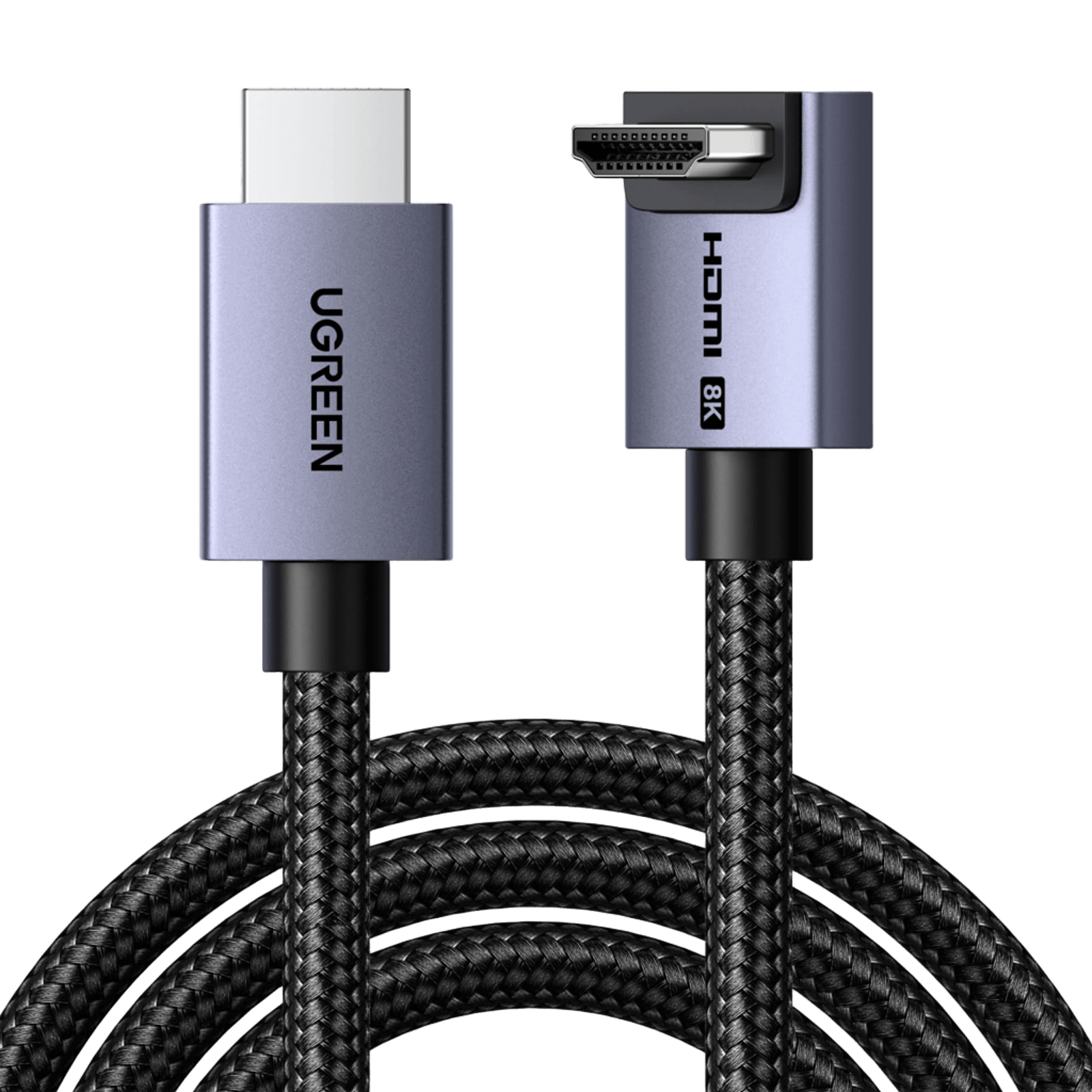 UGREEN HDMI - 2.1 - Kabel mit 90 - Grad - Winkel (8K 60Hz, 48 Gbps) - Kabel