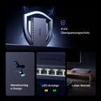 UGREEN 2.5G LAN Switch mit 8X 2.5G Ports, Plug & Play (8-Ports)