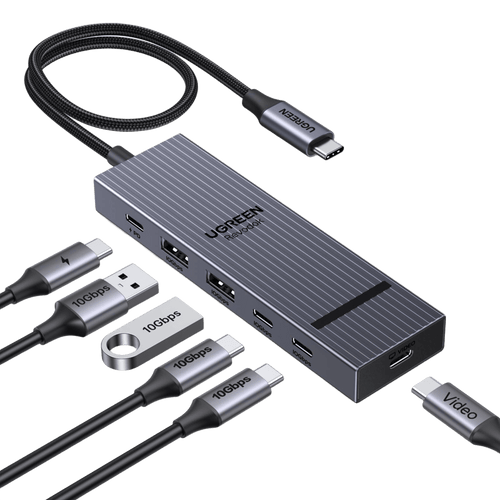UGREEN Revodok Pro 6 - in - 1 USB - C - Hub (10 Gbps, 4K 60Hz, 100W PD) - Hub