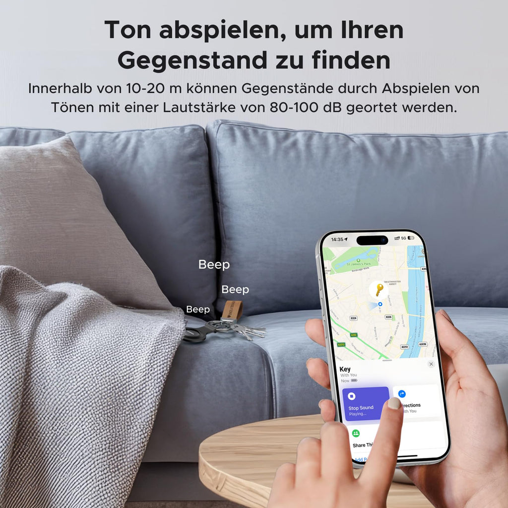 UGREEN FineTrack Mini (2er Pack) kabelloses Laden, Apple Find My (nur iOS)