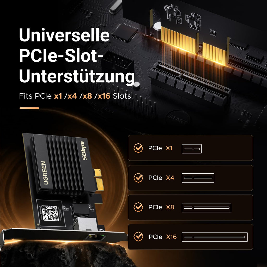 UGREEN PCIe Netzwerkkarte 5Gbps Netzwerkkarte PC
