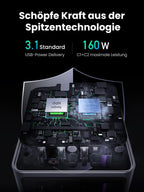 Ugreen Nexode Pro 160w USB C Ladegerät 4-Ports Mini GaN Schnellladegerat