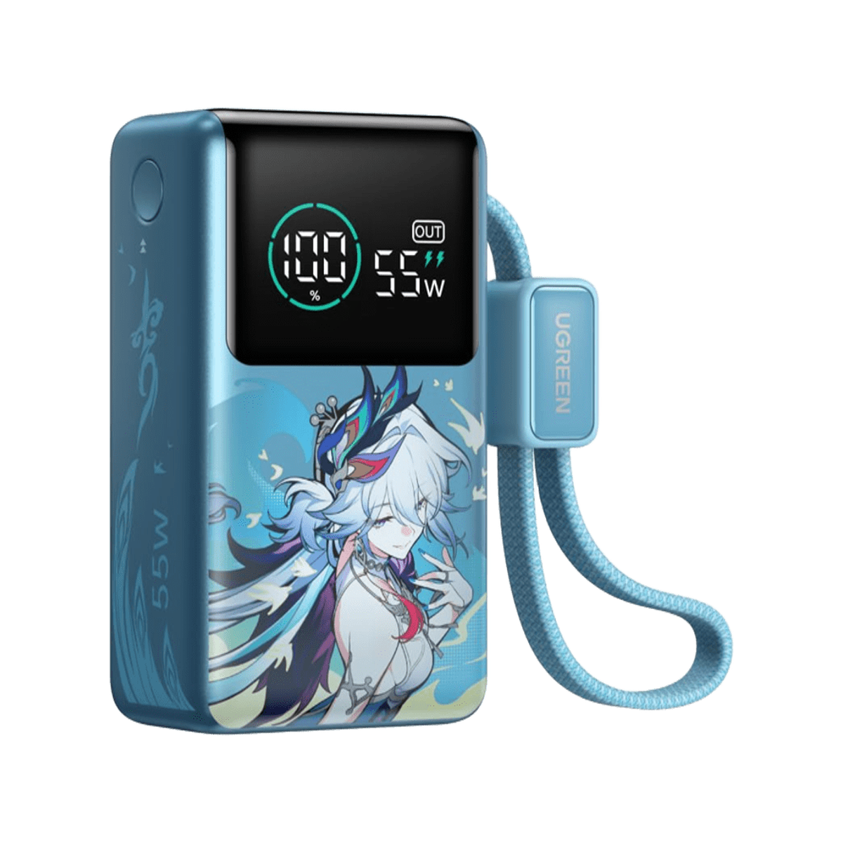 UGREEN Nexode Pro Honkai: Star Rail Edition Powerbank (10.000 mAh, 55 W, integriertes USB-C-Kabel)