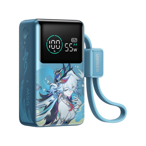 UGREEN Nexode Pro Honkai: Star Rail Edition Powerbank (10.000 mAh, 55 W, integriertes USB-C-Kabel)