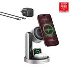 UGREEN MagFlow Pro Magnetische kabellose Ladestation (3-in-1, Qi2 25 W) - Ladegerät