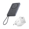 UGREEN MagFlow Air Powerbank & Nexode Air Ladegerät im Bundle (5.000 mAh / 10.000 mAh, Qi2 15 W, 65 W GaN) -