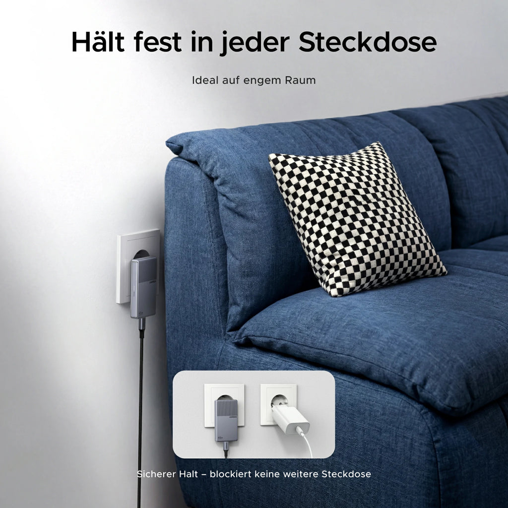 UGREEN Nexode Air Slim Ladegerät (65W, 3 - Port, Klappstecker) - Ladegerät