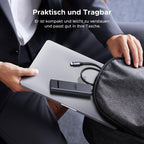 UGREEN Revodok Pro 1062 Dockingstation (6 Ports, 4K@60Hz, 10Gbps, 100W) überzeugt als kompakter und tragbarer USB-C-Hub für unterwegs.
