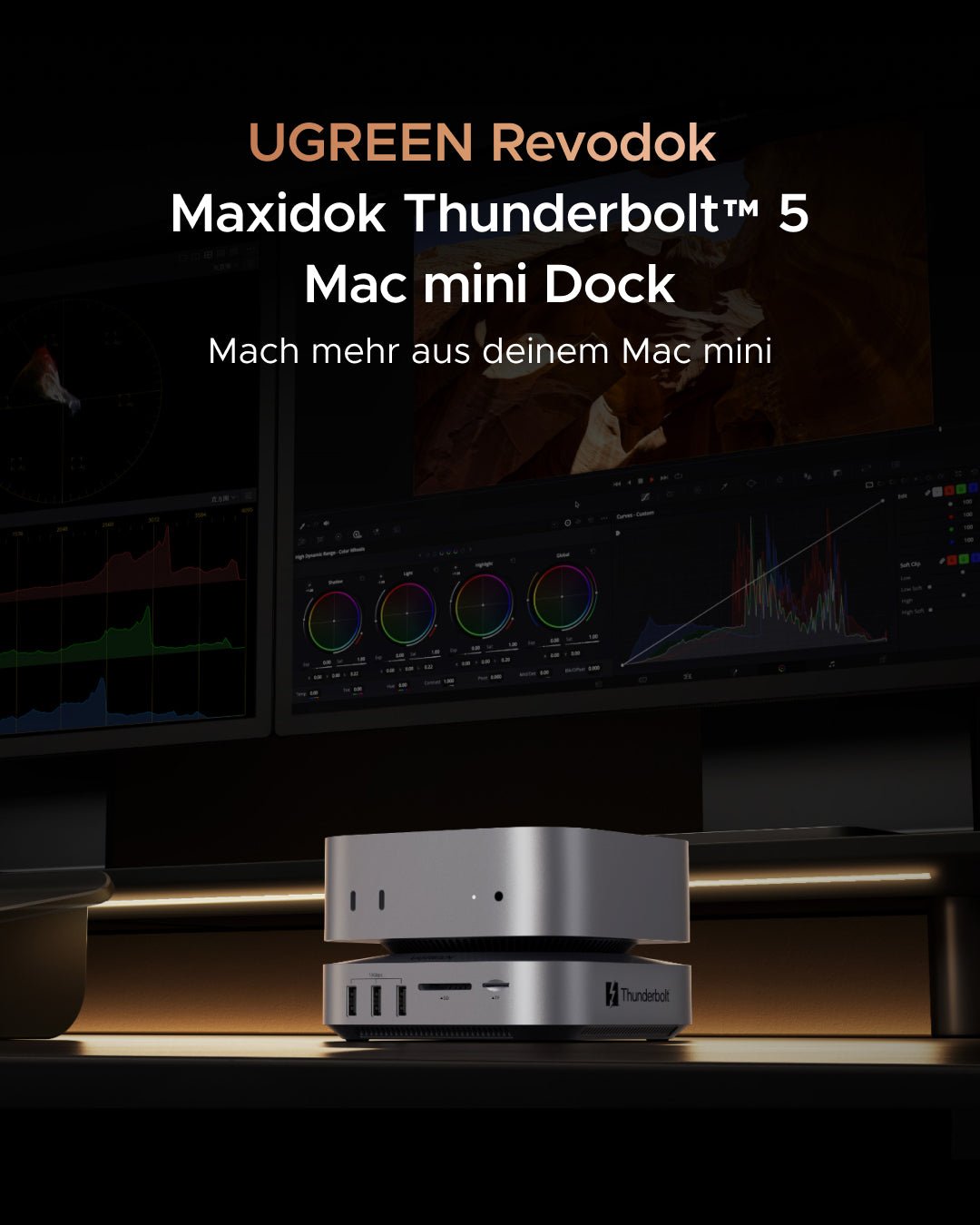 UGREEN Maxidog 10 - in - 1 Thunderbolt™ 5 Mac mini Dockingstion - Dockingstation