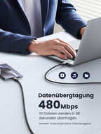 UGREEN 100W USB-C auf USB-C Ladekabel (Nylon)