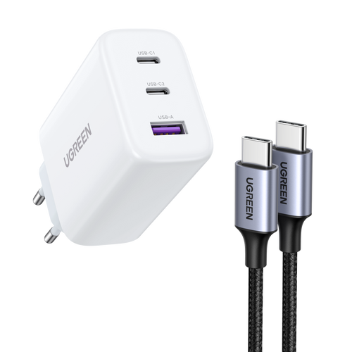 UGREEN 65W USB-C Ladegerät + 60W USB-C Kabel (1 M)