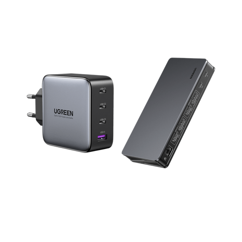UGREEN Set-Angebot: 100W 4-Port-Ladegerät + Revodok Pro 9-in-1-Dockingstation