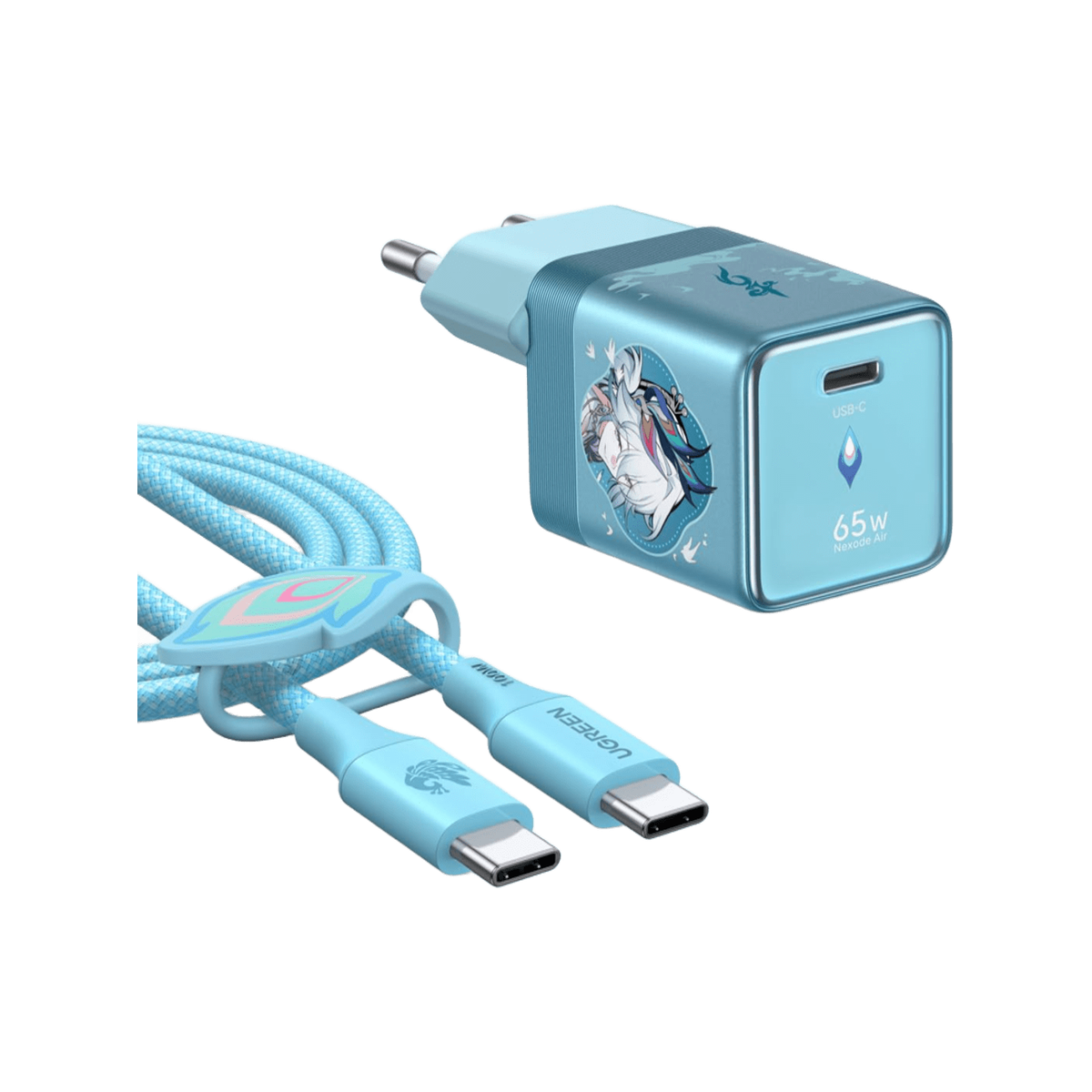 UGREEN x Honkai: Star Rail Nexode Air Mini-Ladegerät (65 W, GaN, USB-C-Kabel, TÜV-zertifiziert)