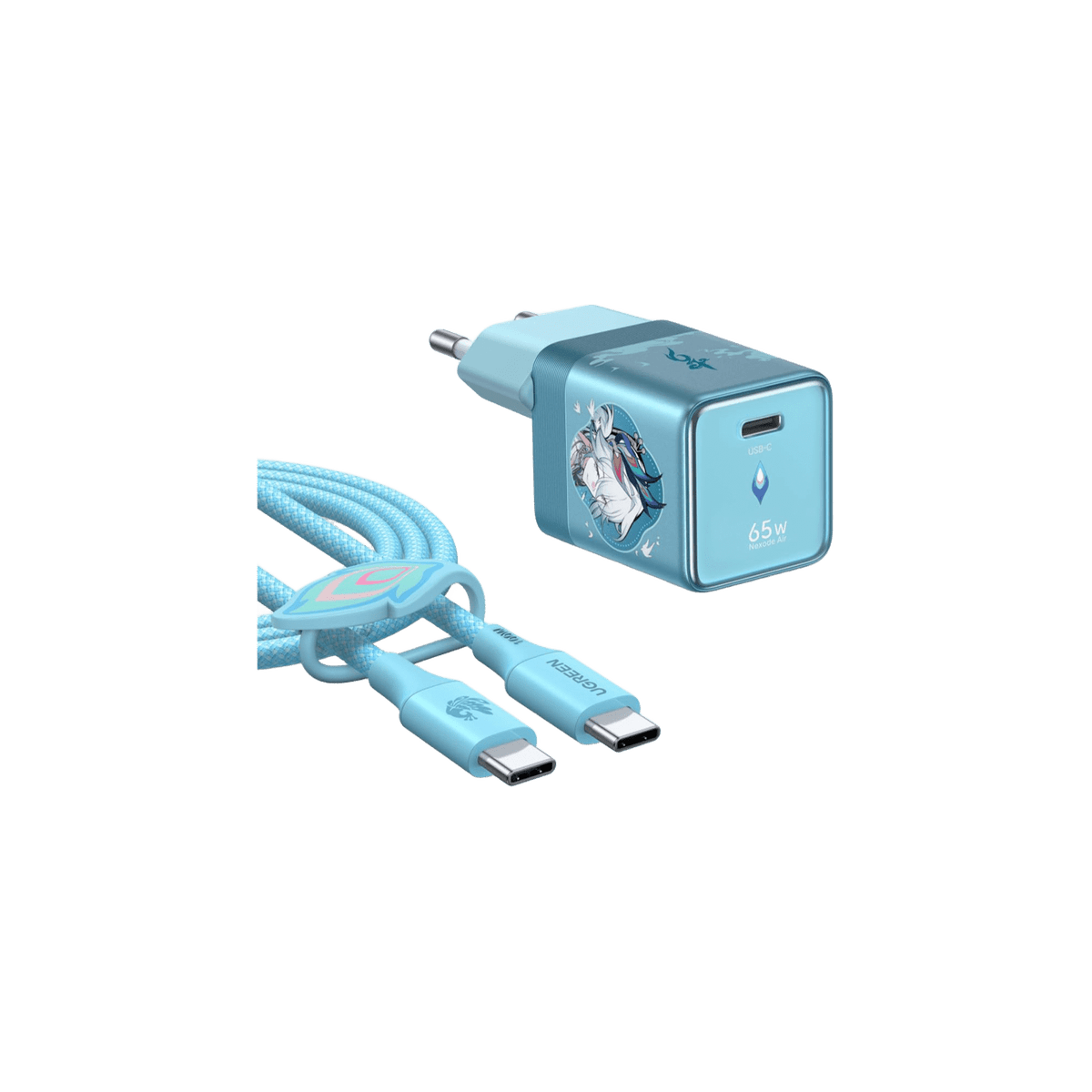 UGREEN x Honkai: Star Rail Nexode Air Mini-Ladegerät (65 W, GaN, USB-C-Kabel, TÜV-zertifiziert) - Ladegerät