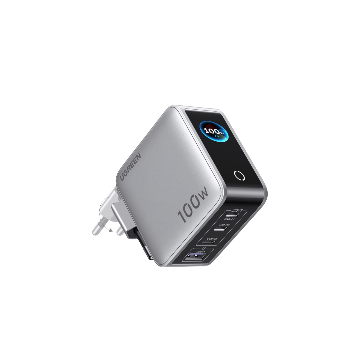 UGREEN Nexode Pro 100 W Ladegerät (4-in-1, Smart Display, GaN)