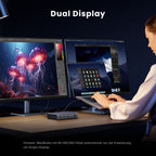 Die UGREEN Revodok Max 208 Dockingstation (Thunderbolt 4) arbeitet als flexibler usb hub und ermöglicht ein stabiles Dual-Display-Setup für produktives Multitasking.