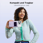 UGREEN Uno Magnetische Kabellose Powerbank (10000mAh, 7.5W, MagSafe-kompatibel) ist kompakt und tragbar, misst 106 × 70 × 22 mm und wiegt nur 226 g – ideal für unterwegs.