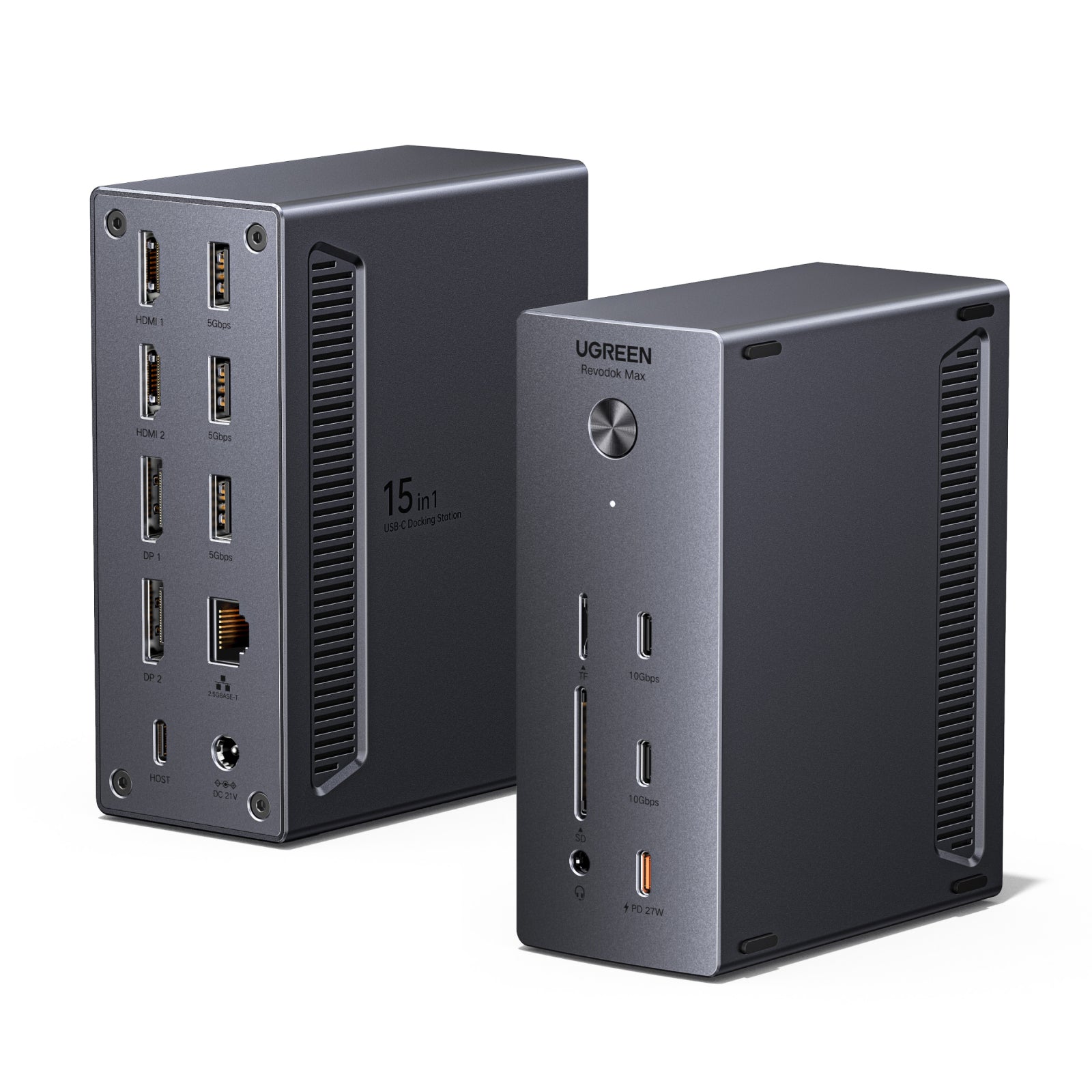 UGREEN DisplayLink Docking Station, 4K/8K Quad Display, 150W Netzteil
