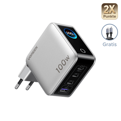 [NEU] UGREEN Nexode Pro 100 W Ladegerät (4-in-1, Smart Display, GaN)