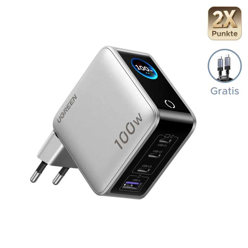 [NEU] UGREEN Nexode Pro 100 W Ladegerät (4-in-1, Smart Display, GaN)