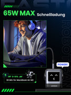 Nexode RG 65W GaN-Ladegerät (schwarz)