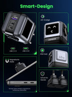 Nexode RG 65W GaN-Ladegerät (schwarz)