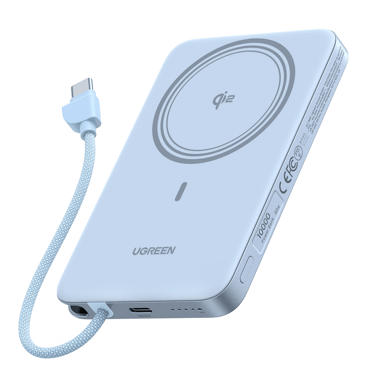 UGREEN MagFlow Air magnetische Powerbank (10000 mAh, Qi2 15W)