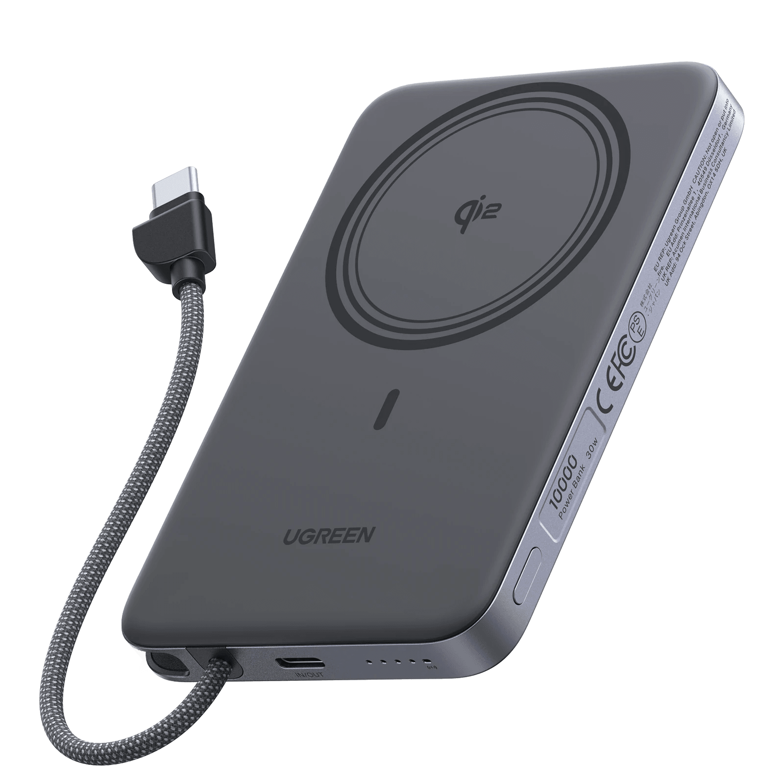 UGREEN MagFlow Air magnetische Powerbank (10000 mAh, Qi2 15W) - Powerbank