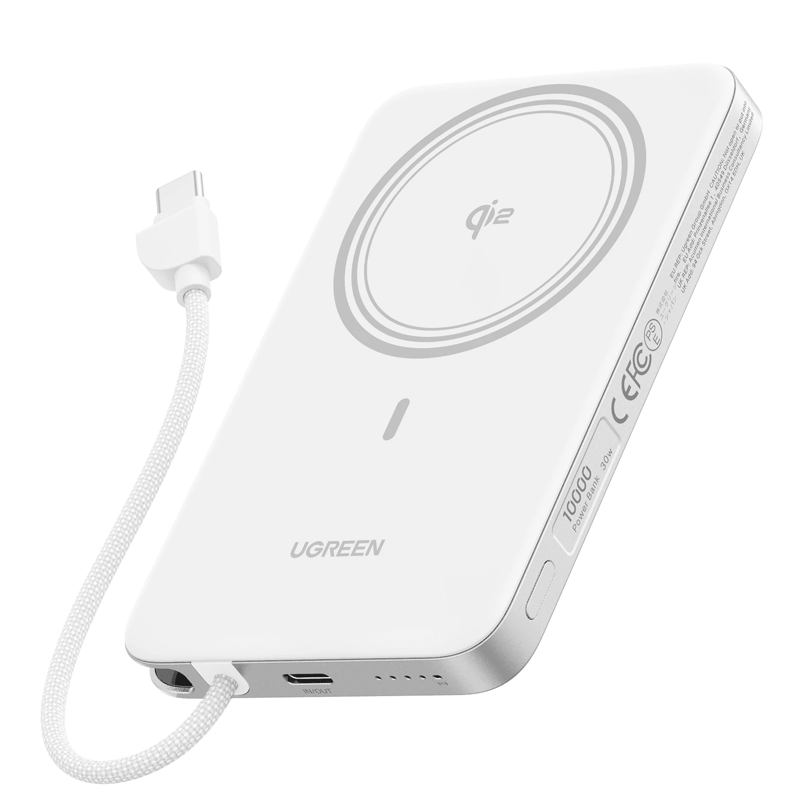 UGREEN MagFlow Air magnetische Powerbank (10000 mAh, Qi2 15W) - Powerbank