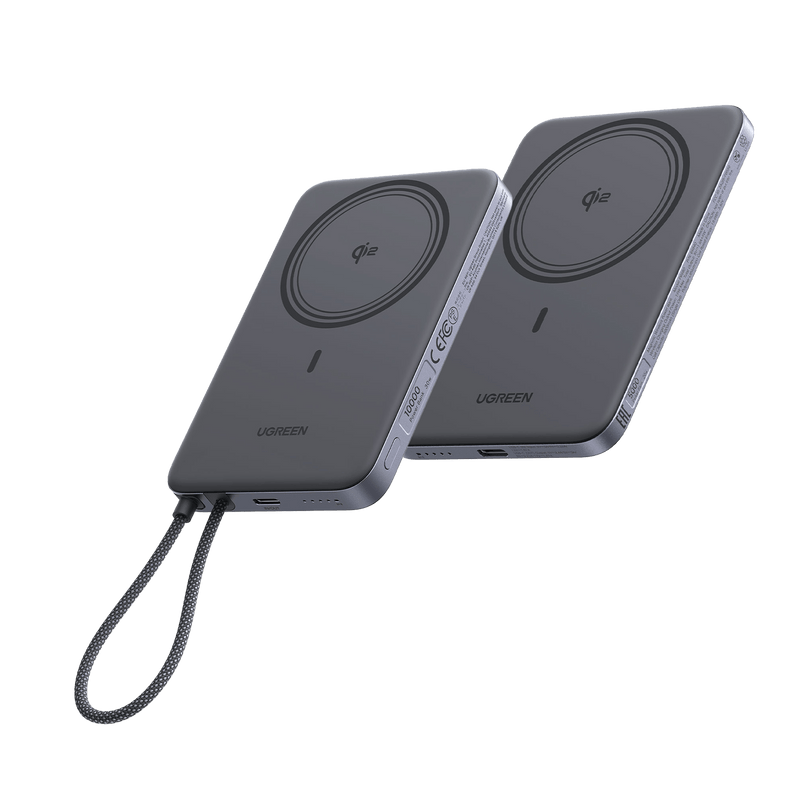 UGREEN MagFlow Air Powerbank-Bundle (10.000 mAh + 5.000 mAh, Qi2 15 W)