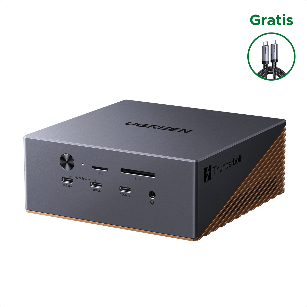 UGREEN Maxidok 17-in-1 Thunderbolt™ 5 Dockingstation (+ gratis Kabel)
