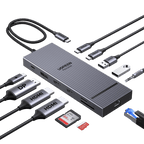 UGREEN Revodok Pro Dockingstation (12-in-1, Triple Display 4K@60Hz, 100W)