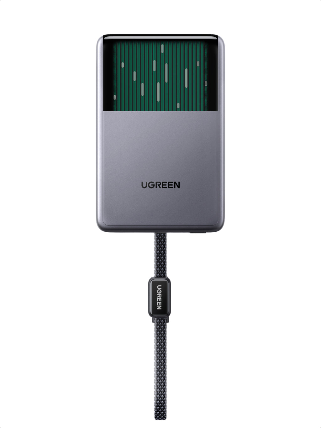 UGREEN MagFlow Pro Magnetische Powerbank (10.000 mAh, Qi2 25 W, integriertes 45-W-USB-C-Kabel)