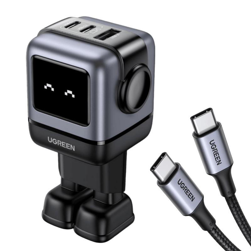 UGREEN Set-Angebot: 65W 3-Ports Ladegerät + 60W USB-C Kabel (1M )